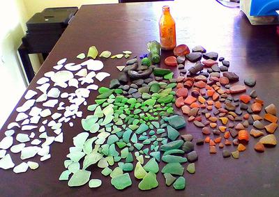 Spain sea glass, Bay of Cadiz  (Cadiz Province) 