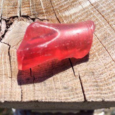 Red Beauty Sea Glass