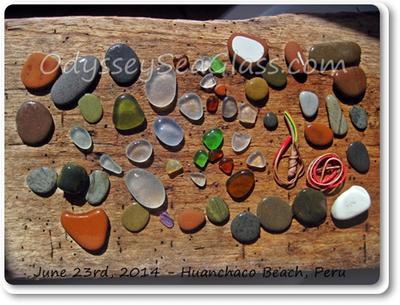June 23, 2014, sea glass catch of  the day