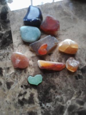 Agates and other odd stones from Keyes Beach