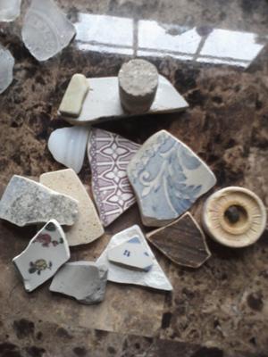 Beach pottery shards