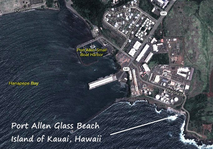 map and directions glass beach port allen kauai hawaii