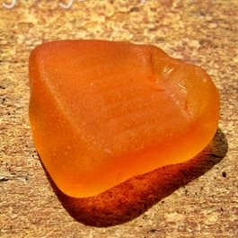 Orange Sea Glass Link