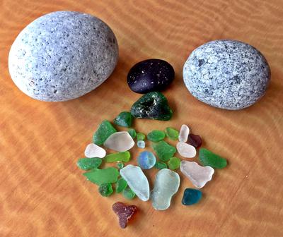 Sea Glass found at Pacific Beach, San Diego, CA, USA