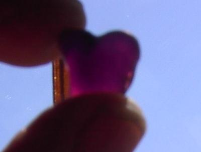 Purple Sea Glass Heart