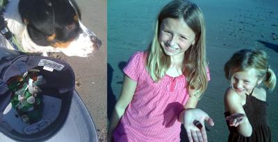 Arianna and Kiley Seacliff Beach Sea Glass