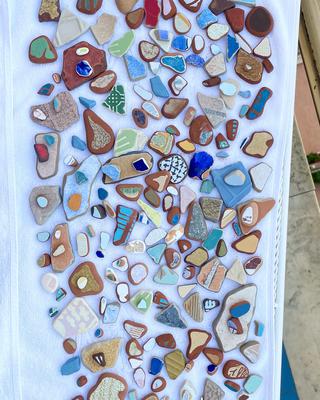 Sea pottery on Italian coast 