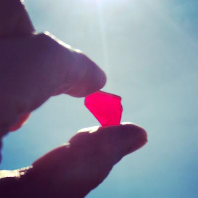 The Red Ruby - October 2017 Sea Glass Photo Contest