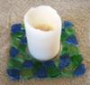 Beach Glass Candle Plate