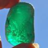 Color and shape of this big green sea glass
