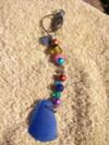 Sea Glass Key Chain - Blue