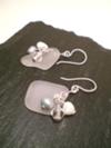 Sea Glass and Pearl Earrings