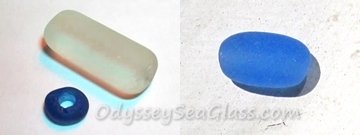 Sea Glass Beads - Beautiful and quite rare from from the Black Sea, Ukraine, Eastern Europe. From Lin's Collection