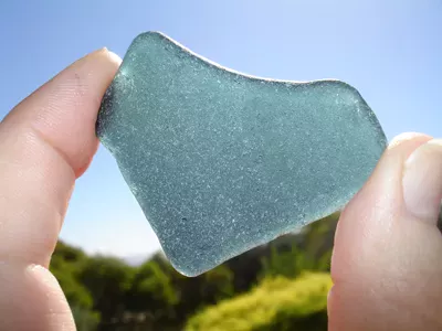 Black Blue Sea Glass